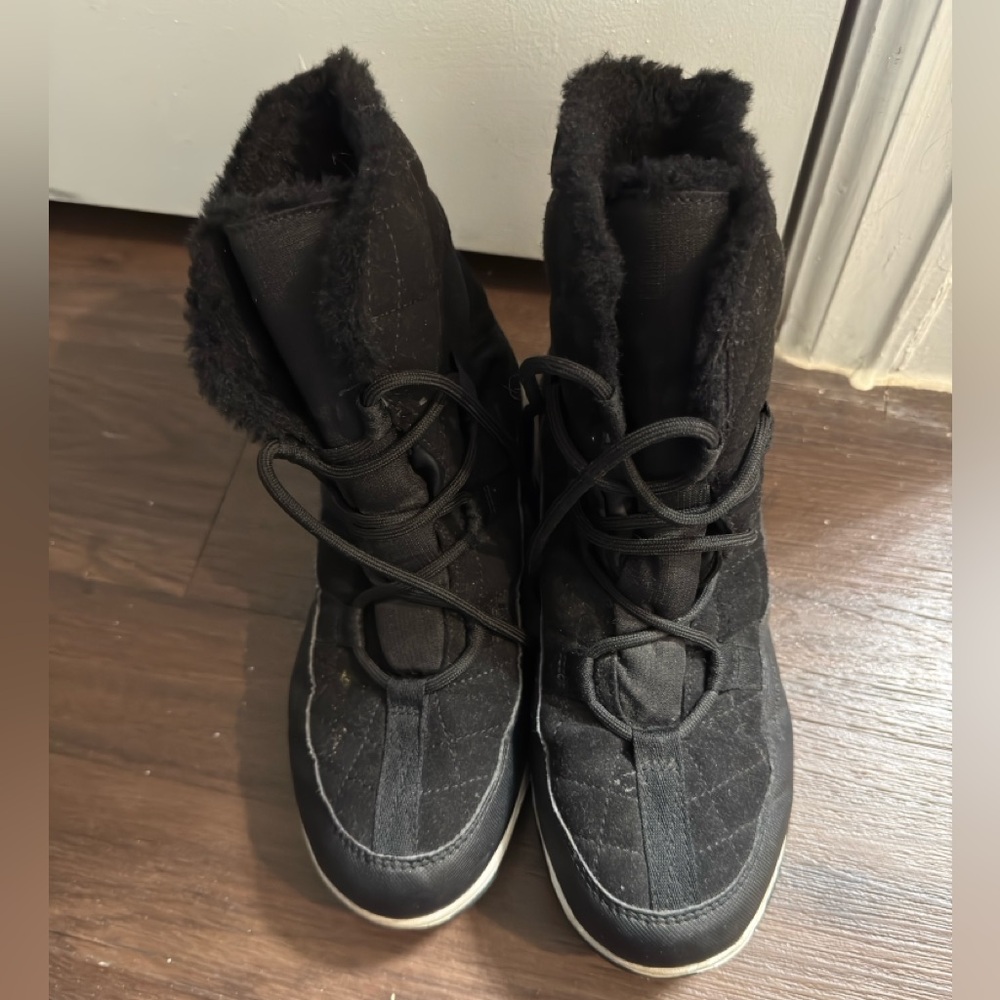 Dream Pairs Black Winter Boots with Fur Lining